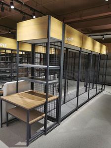 高端商场木纹展架